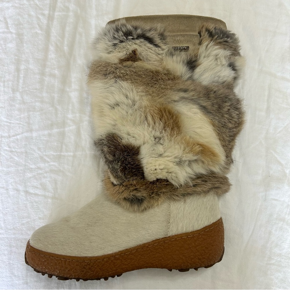 Oscar Sport Après-ski-Ski Women's rabbit Fur Winter Boots size 6 - Picture 3 of 16
